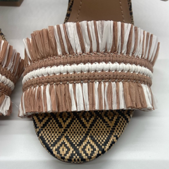 Coach Robin Raffia White and Beige Heel 8 - Picture 8 of 13